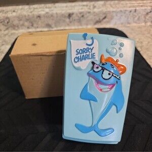 Vtg 1973 Transistor AM Bicycle Radio CHARLIE the Tuna STAR KIST Foods Blue WORKS